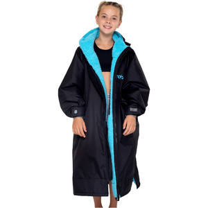 2023 Dryrobe Advance Junior Long Sleeve Change Robe DR104 - Black / Blue